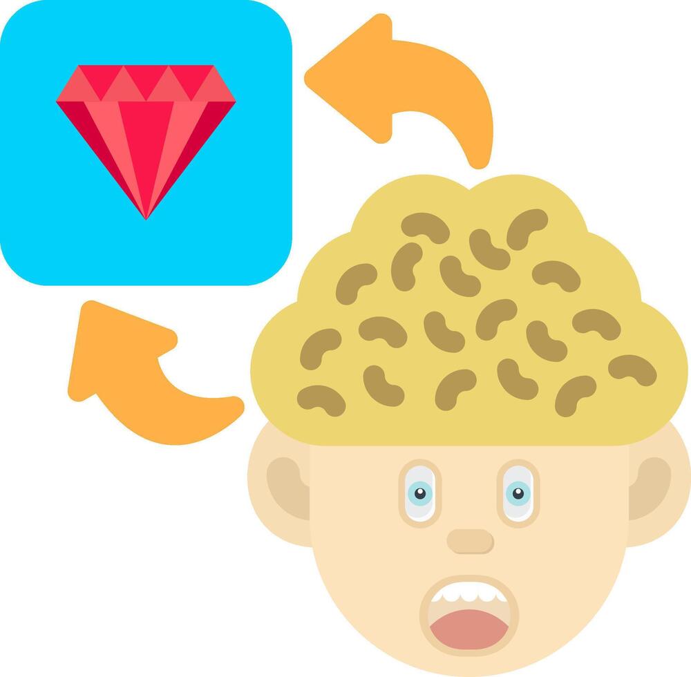 Colourful Diamond Icon for Sharp Intelligence vector