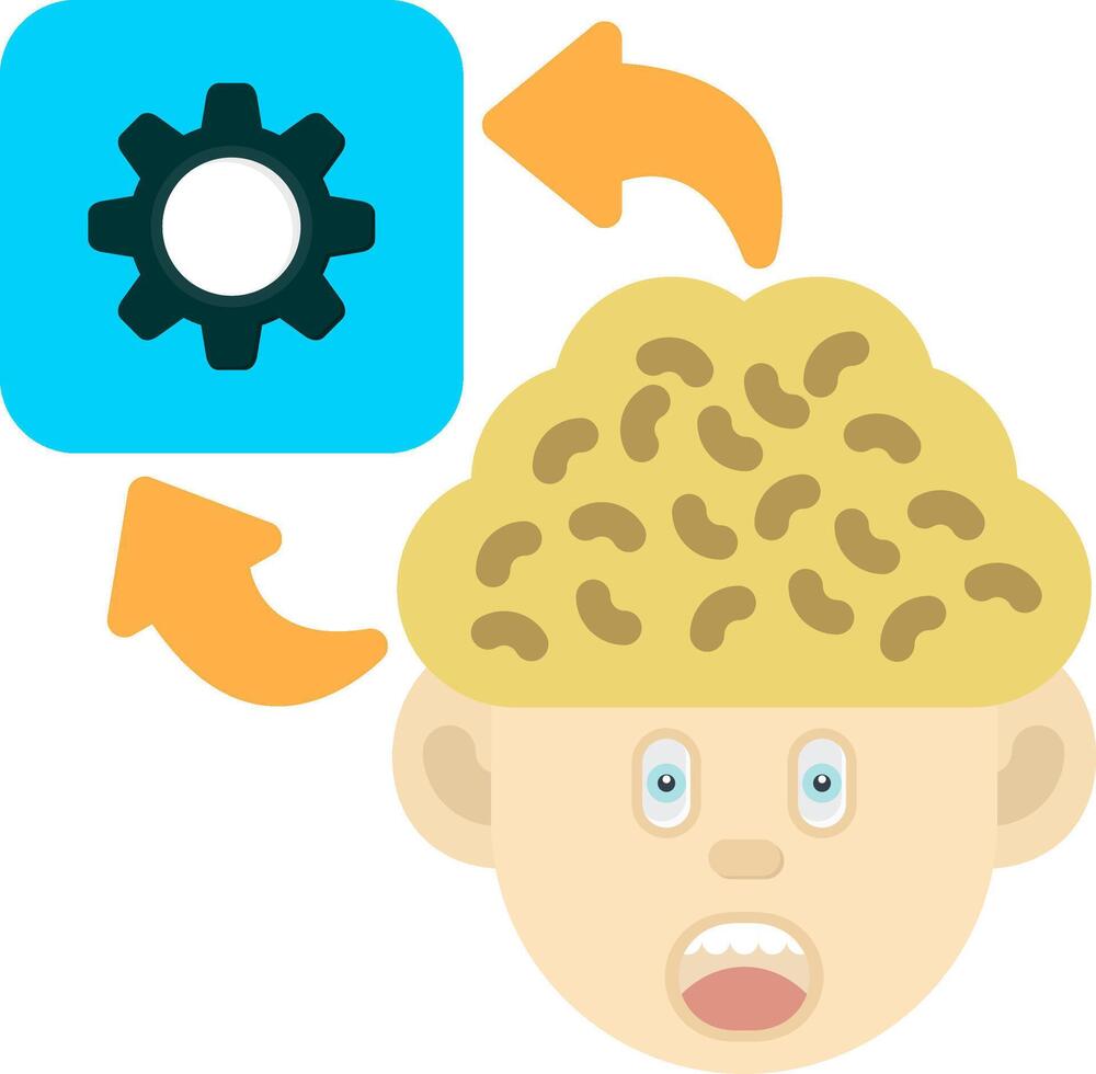 Colourful Settings Icon for Mental Control vector