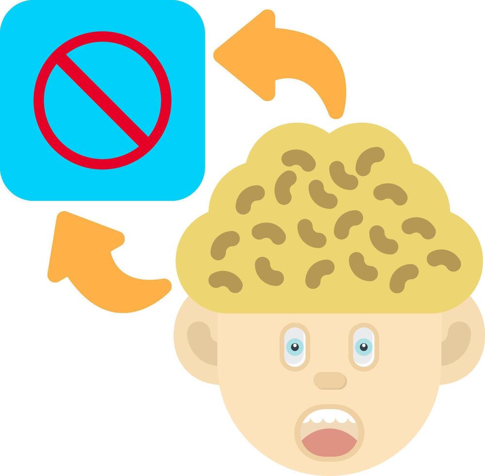 Colourful Ban Icon for Blocking Negativity vector