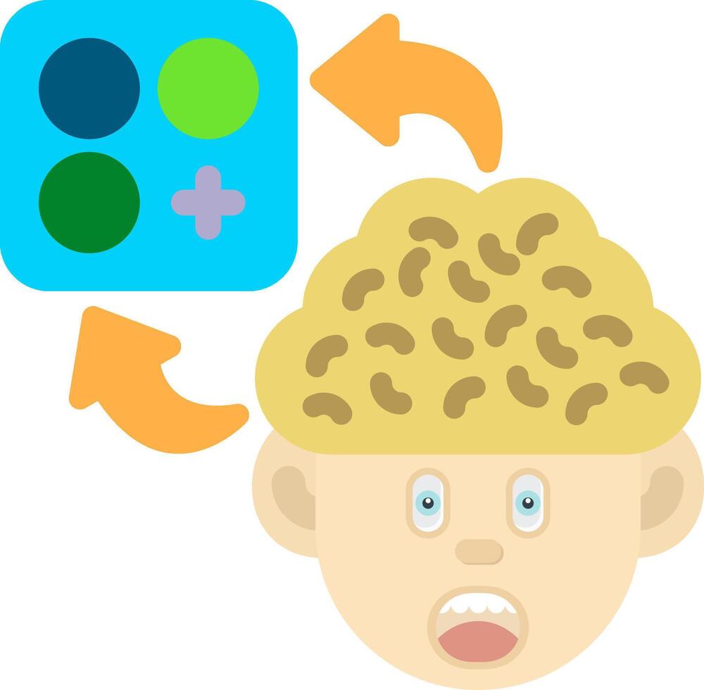 Colourful App Icon for Brain Applications vector