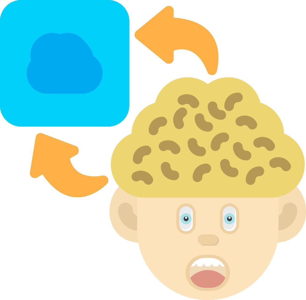 Colourful Cloud Icon for Mind Mapping vector
