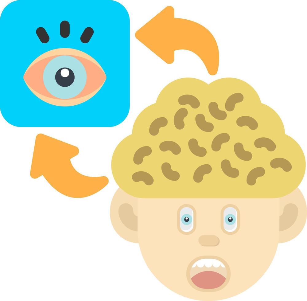 Colourful View Icon for Mental Perspective vector