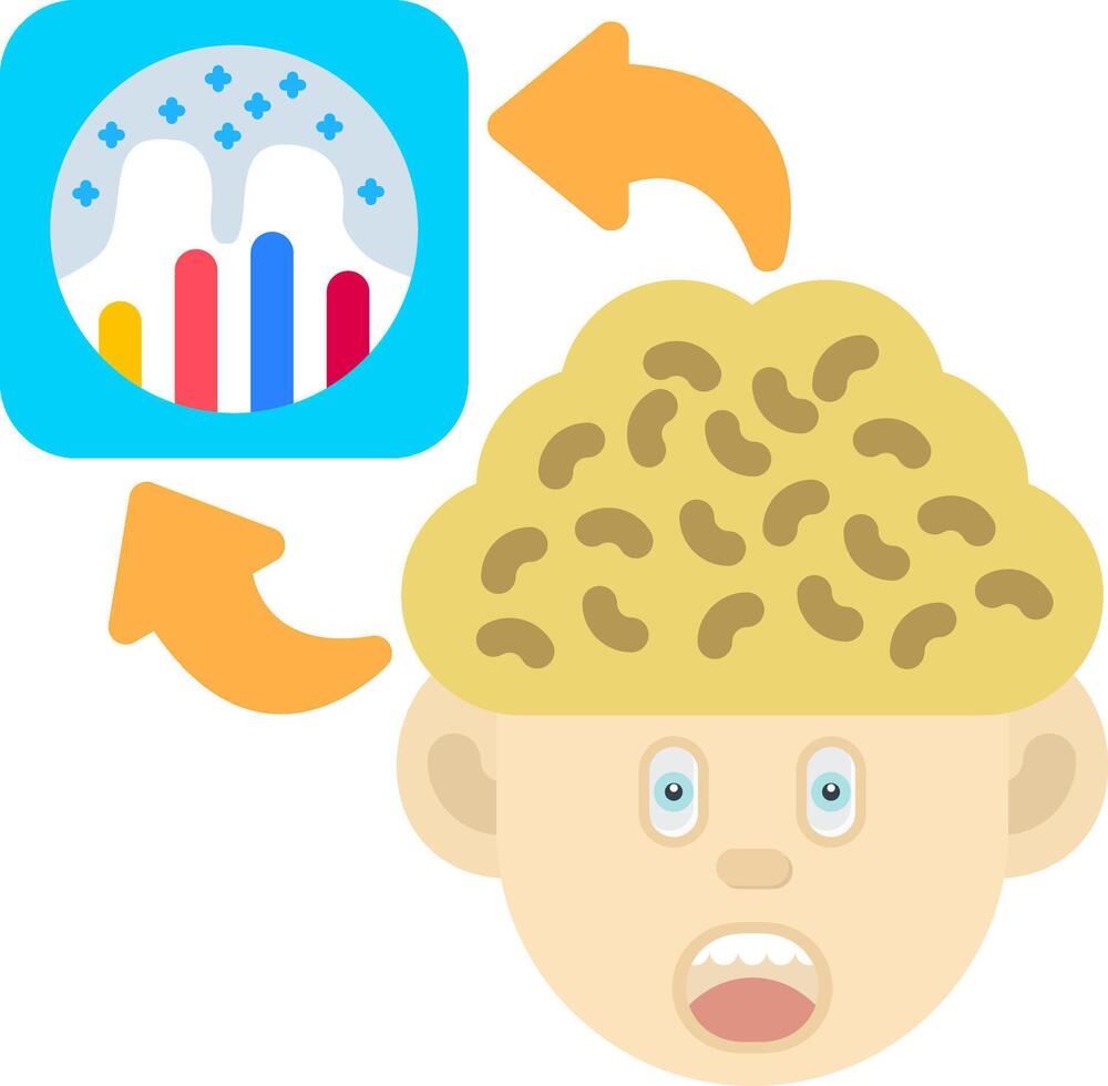 Colourful Graph Icon for Tracking Mind Growth vector