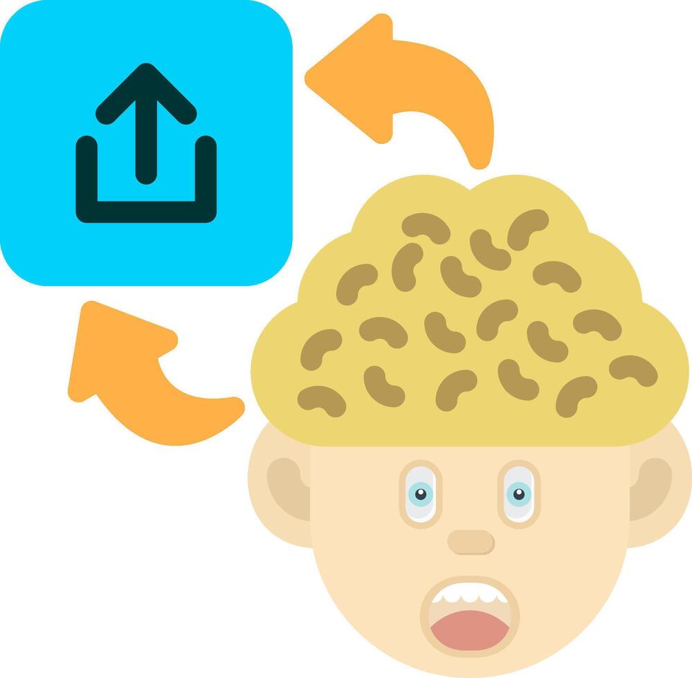 Colourful Upload Icon for Thought Sharing vector