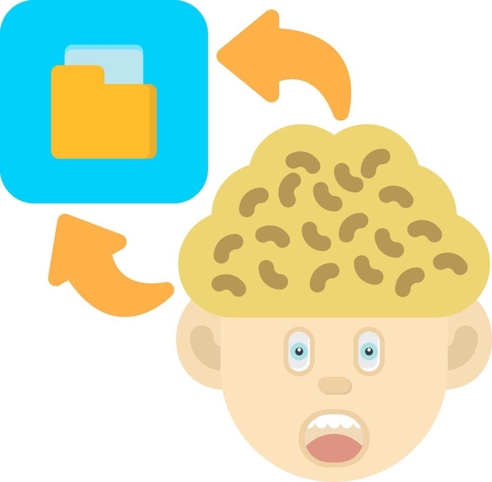 Colourful Folder Icon for Mental Organization vector