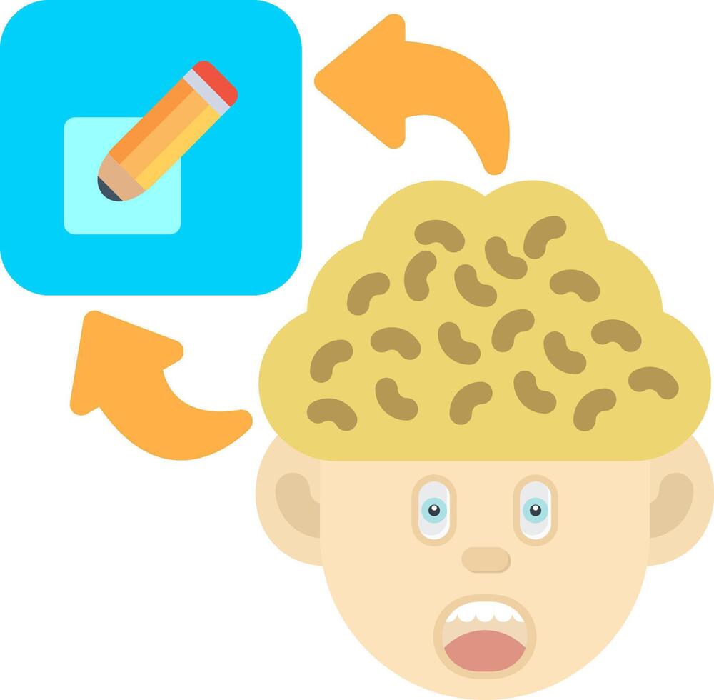 Colourful Edit Icon for Thought Revision vector