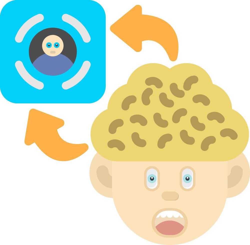 Colourful Face ID Icon for Self Recognition vector