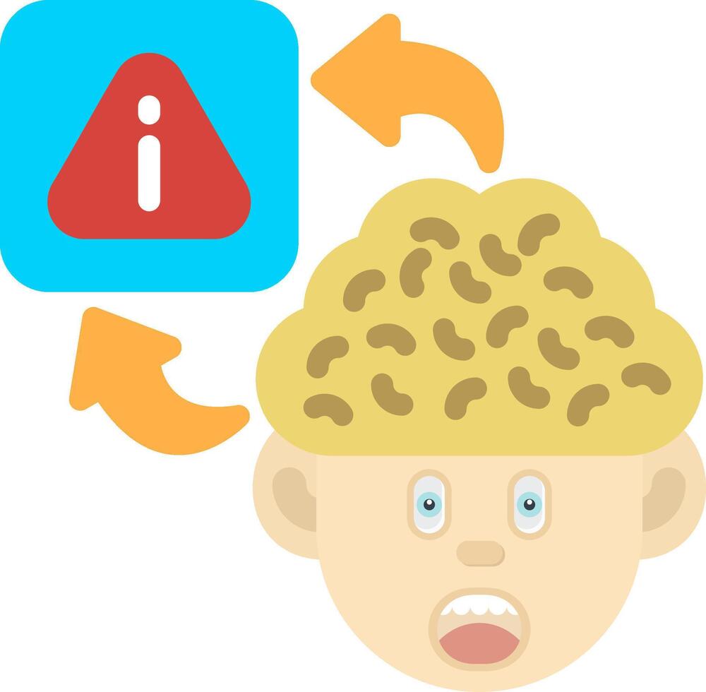 Colourful Error Icon for Cognitive Bias vector