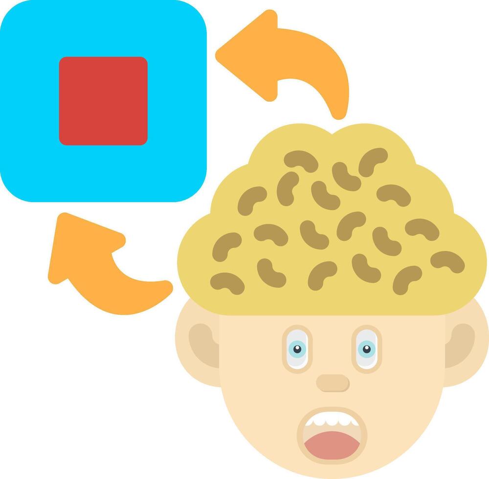 Colourful Stop Icon for Mental Pause vector