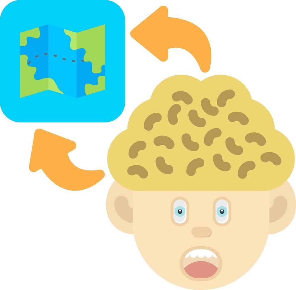 Colourful Map Icon for Thought Mapping vector