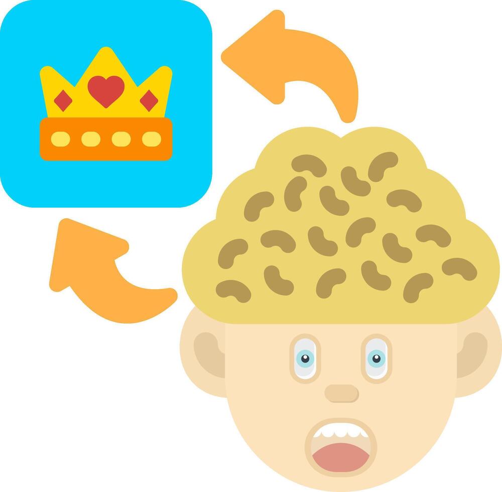 Colourful Crown Icon for Leadership Thinking vector