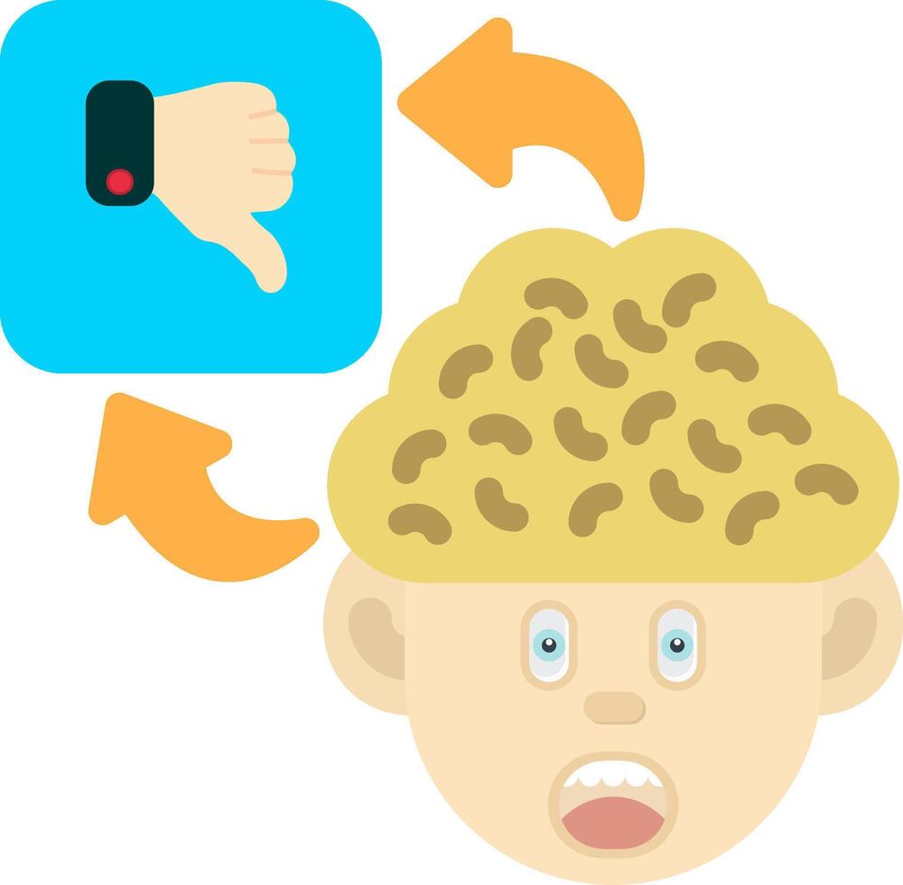 Colourful Dislike Icon for Rejecting Negativity vector