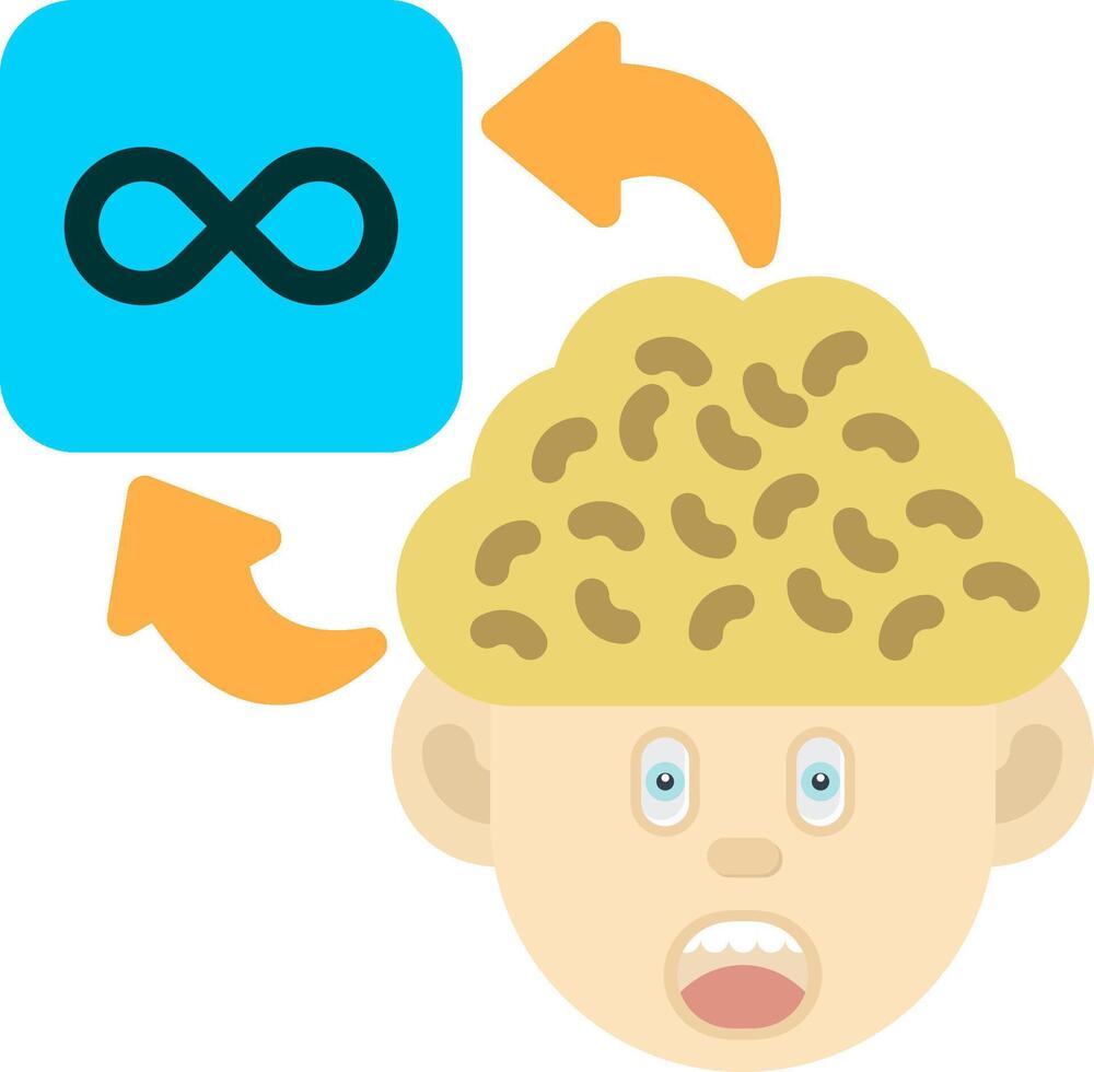 Colourful Infinity Icon for Limitless Mindset vector