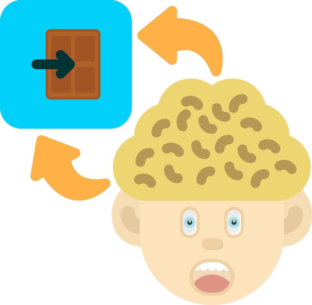 Colourful Exit Icon for Releasing Thoughts vector