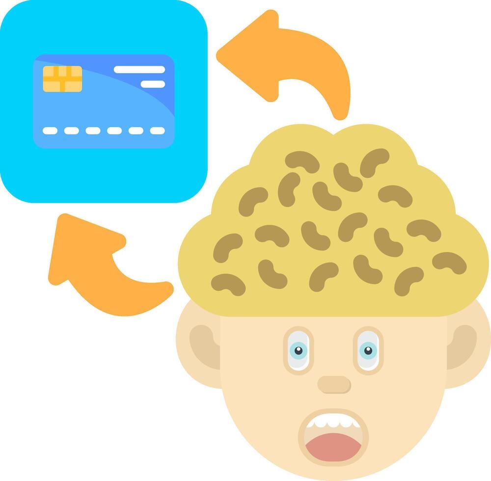 Colourful Credit Card Icon for Financial Cognition vector
