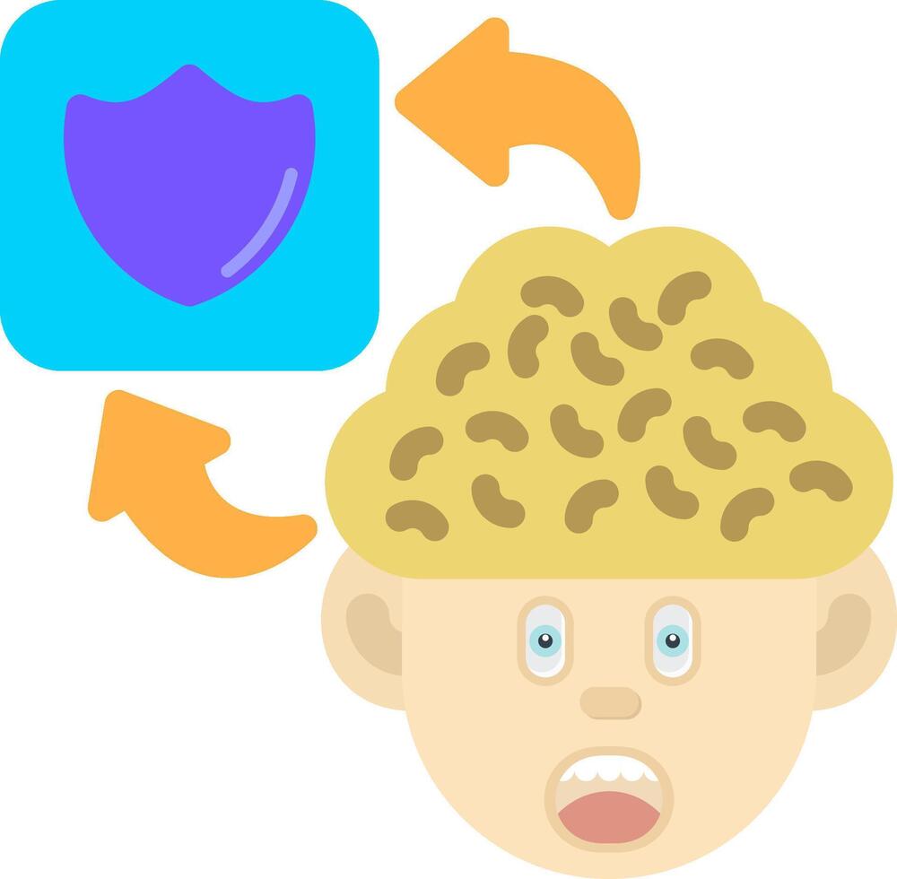Colourful Shield Icon for Thought Protection vector
