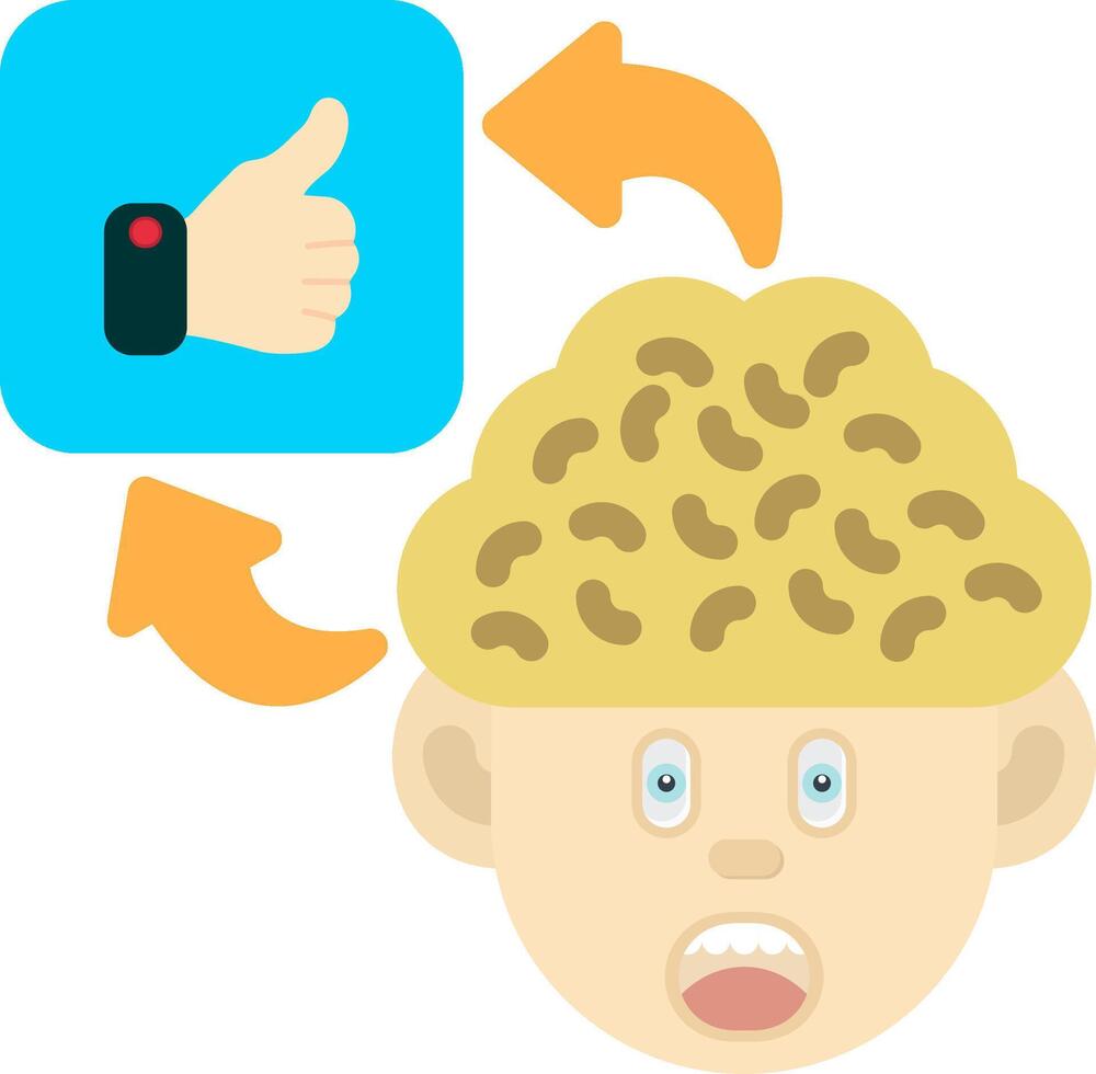 Colourful Like Icon for Positive Thinking vector