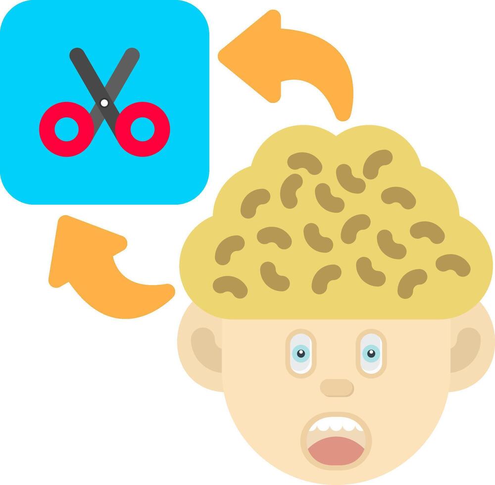 Colourful Scissor Icon for Cutting Distractions vector