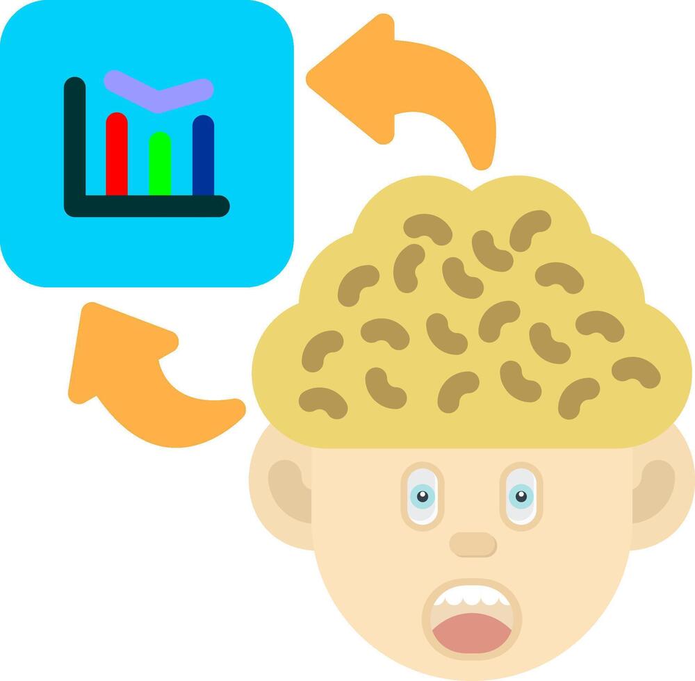 Colourful Charts Icon for Thought Analysis vector