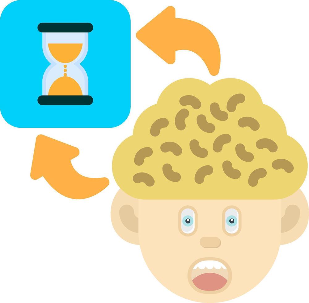 Colourful Hourglass Icon for Time Awareness vector
