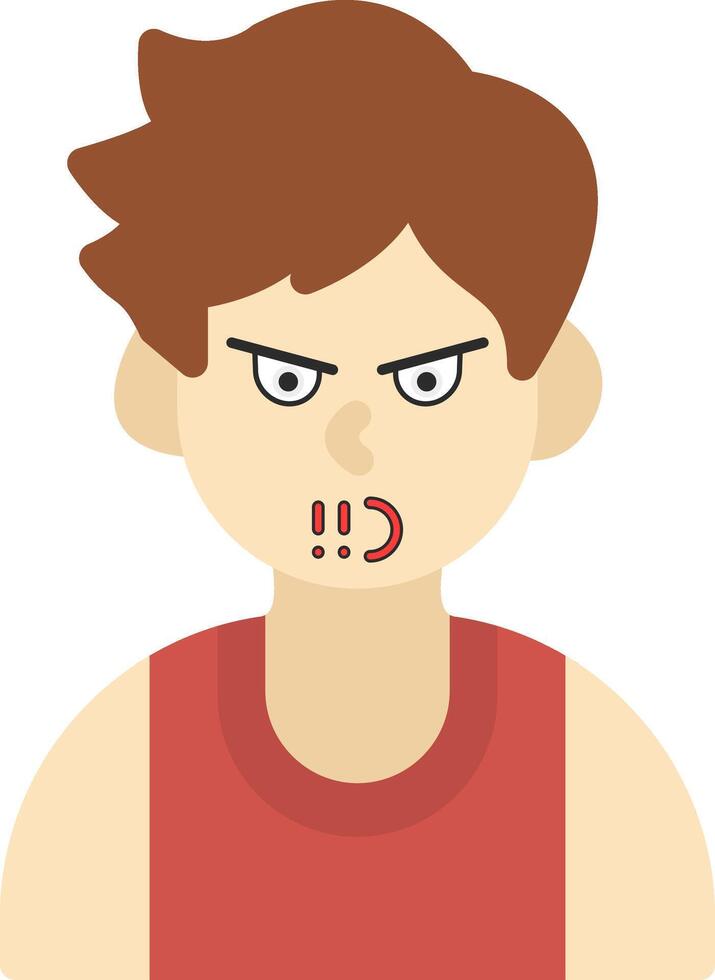 Pressure Face Flat Illustration vector