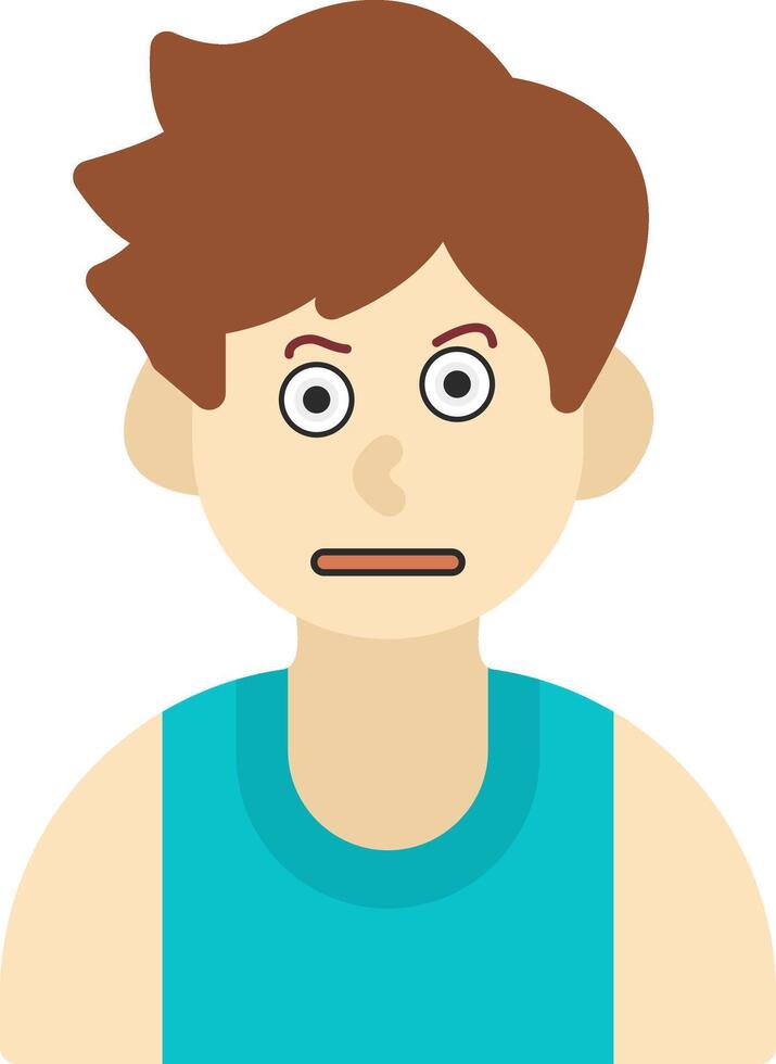 Eyebrows Up Cartoon Expression vector