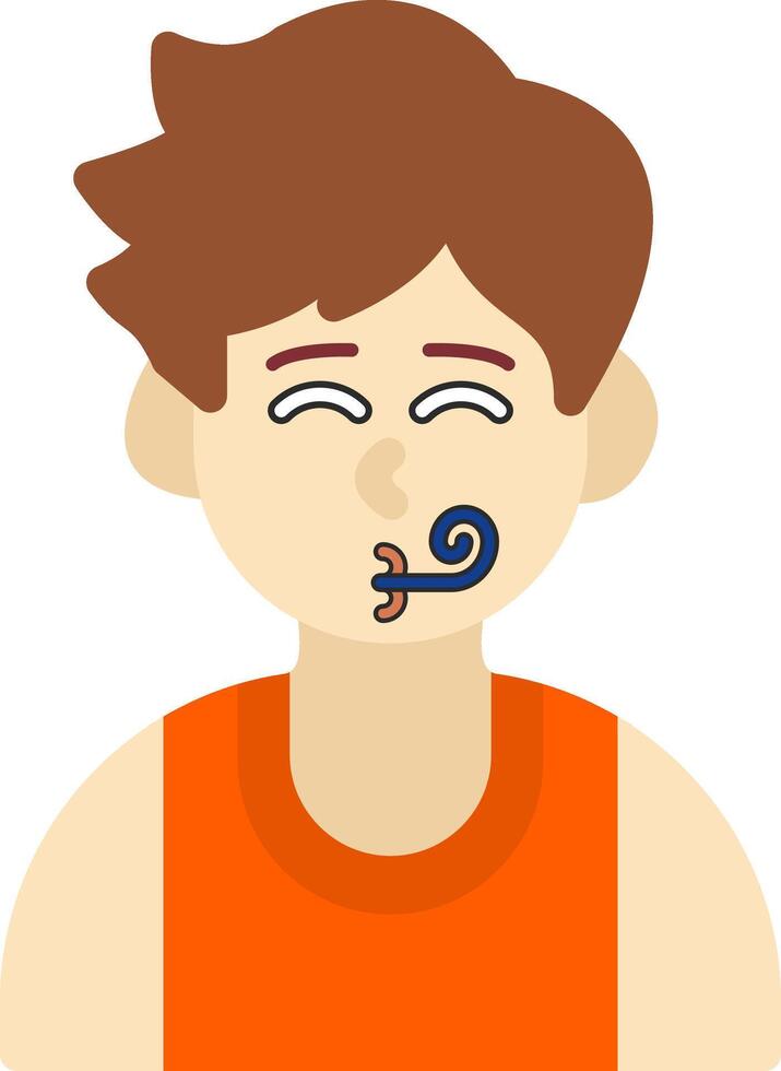 Party Face Young Character Icon vector