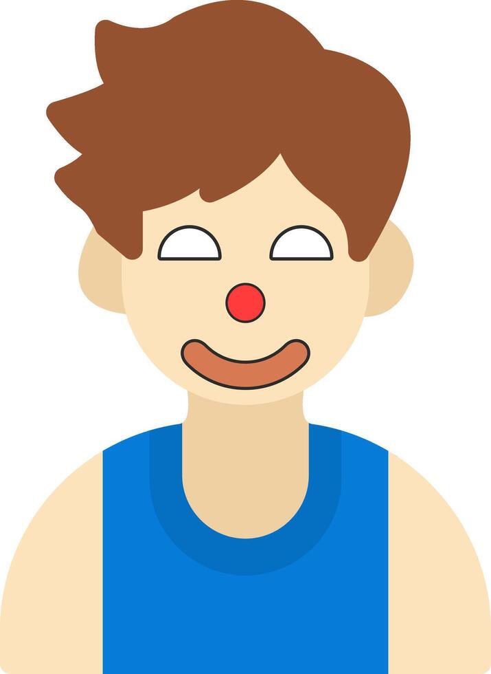 Clown Face Boy Emoji Icon vector