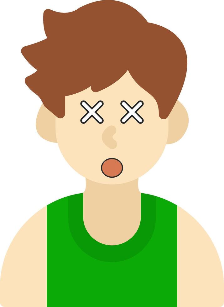 Dizzy Expression Flat vector