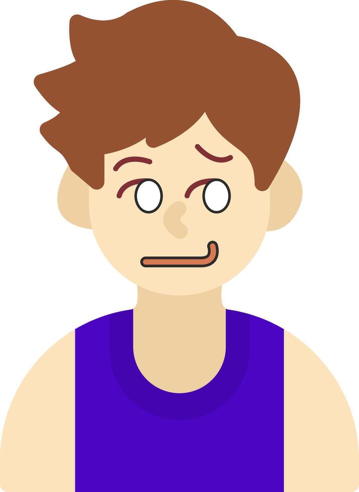 Smirk Expression Icon vector