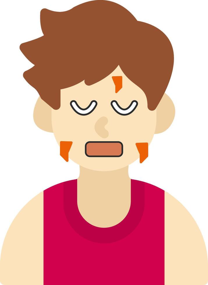 Cold Boy Face Style vector