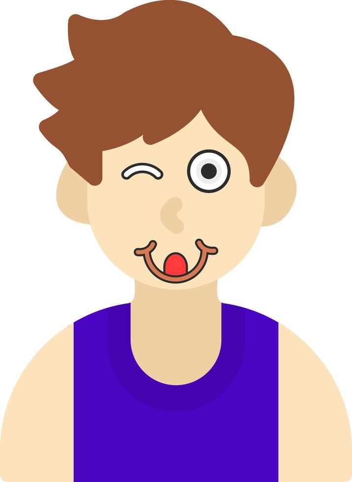 Yummy Expression Flat Style Icon vector