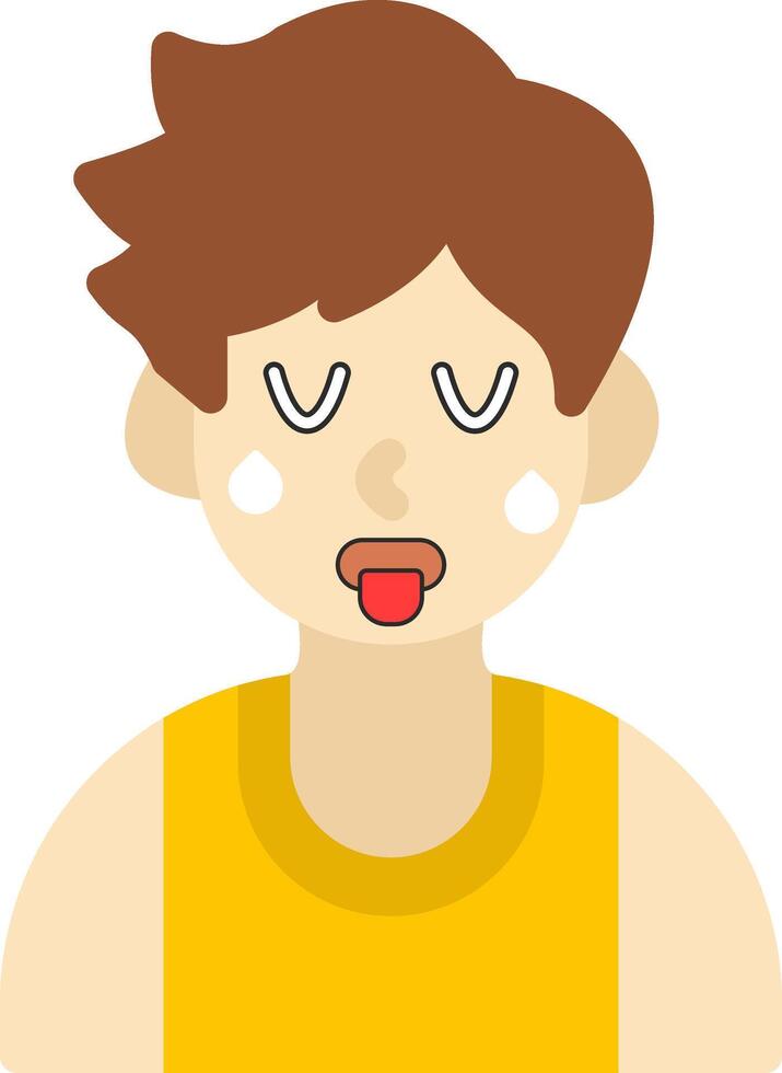 Hot Sweaty Face Emoji vector