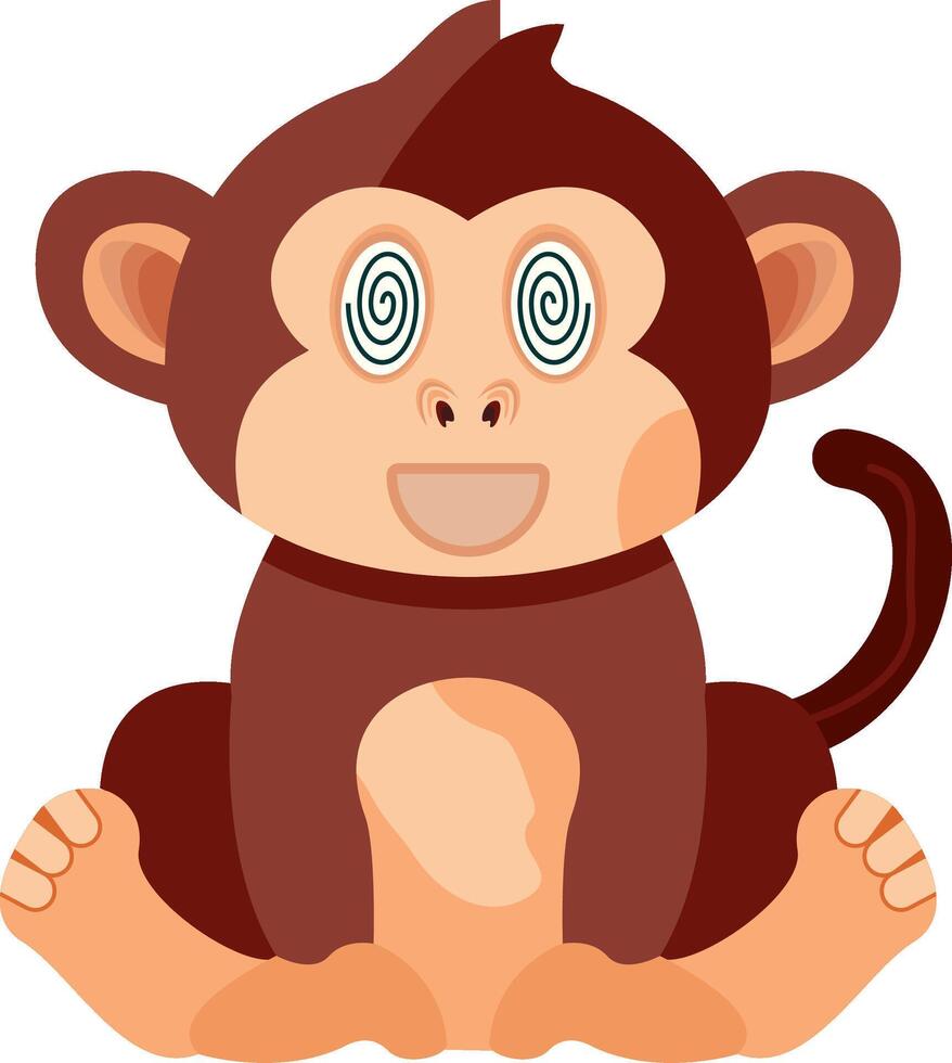Hypnotized Monkey Swirl Eyes vector