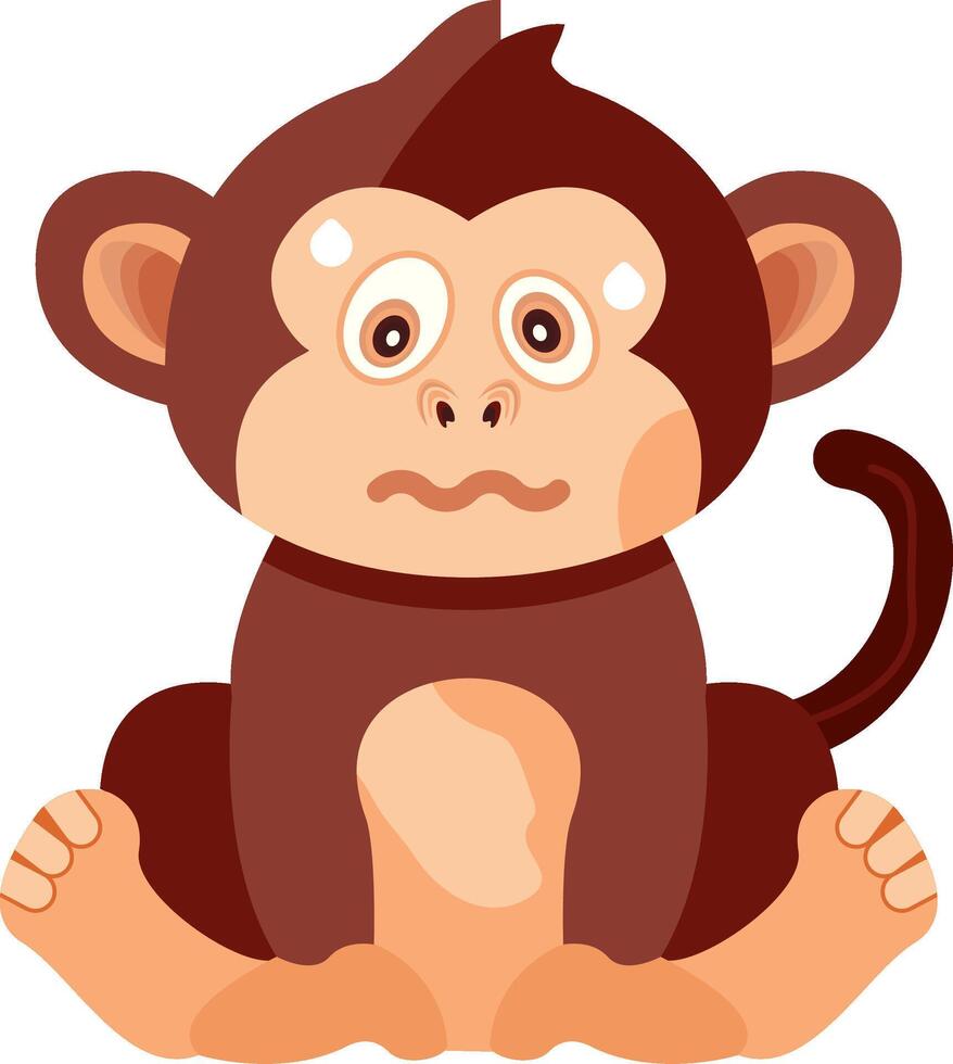 Nervous Monkey Biting Nails vector