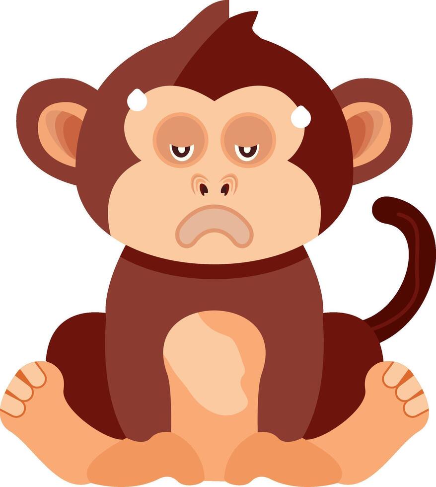Hot Sweating Monkey Face vector