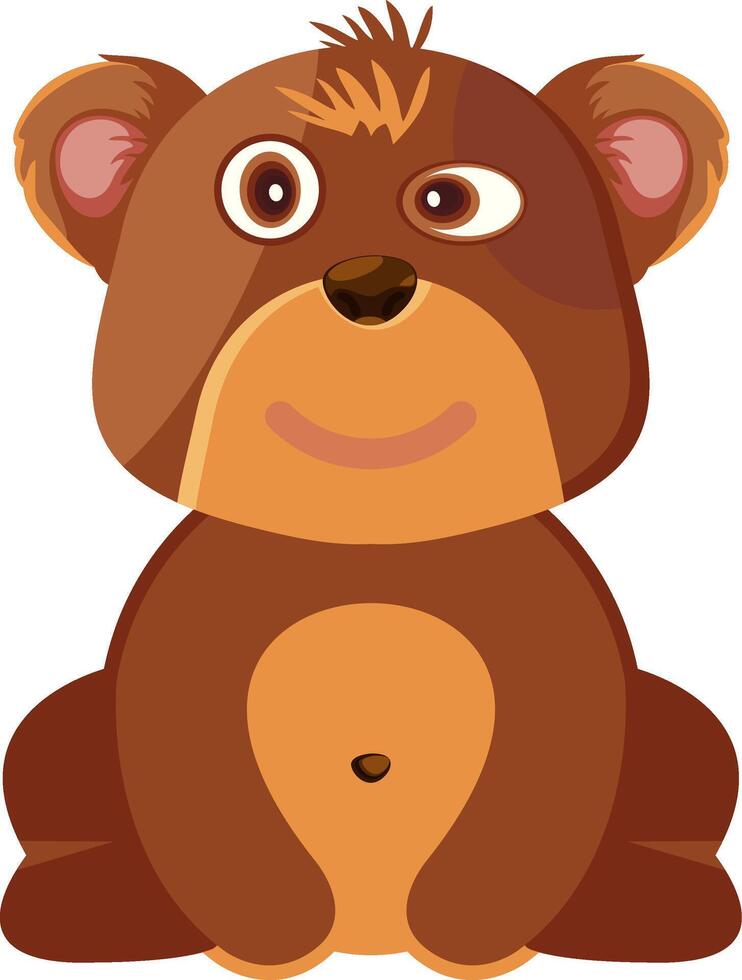 Flirty Bear Colourful Face vector
