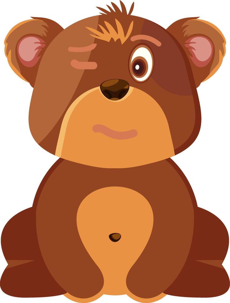 Woozy Bear Emoji Drawing vector