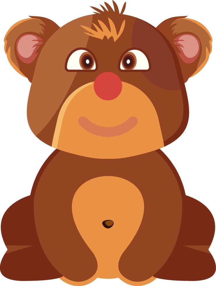 Clown Bear Face Colourful vector