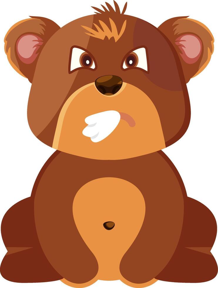 Sneezing Bear Expression Icon vector