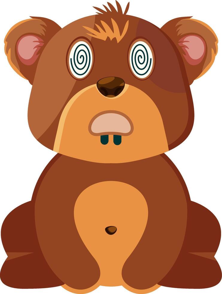 Dazed Bear Expression Art vector