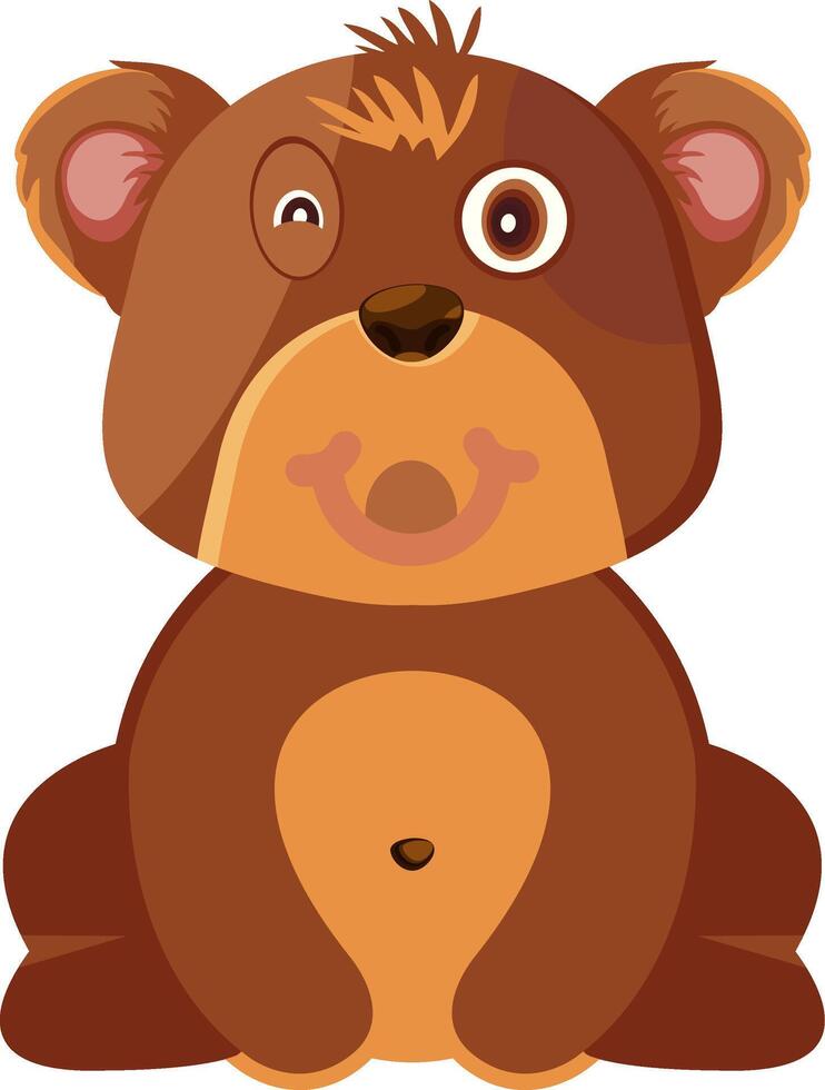 Yummy Bear Licking Face Icon vector
