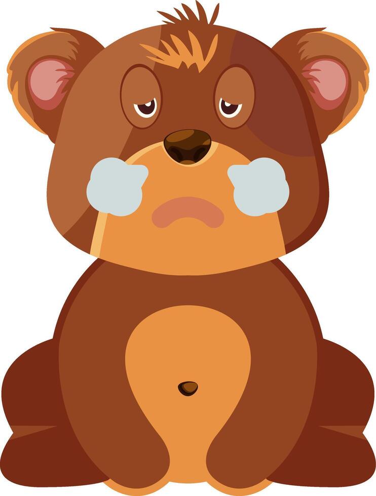 Steaming Bear Angry Face Icon vector