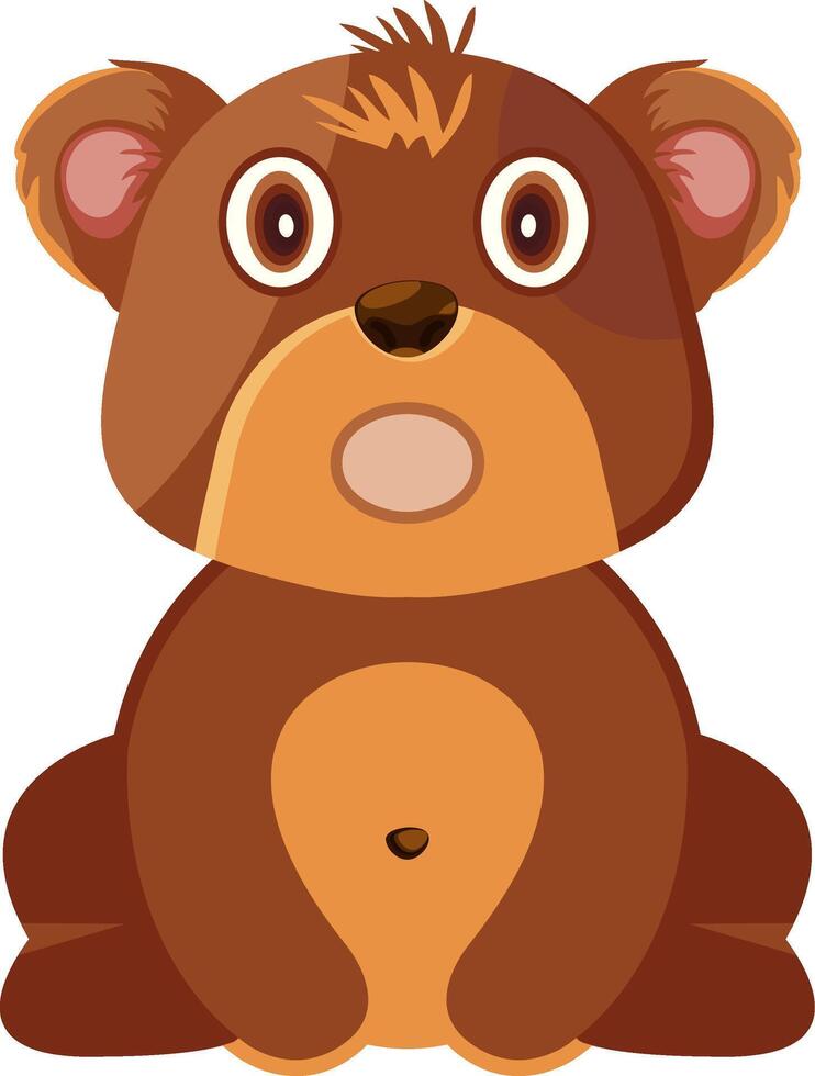 Astonished Bear Emoji Icon vector
