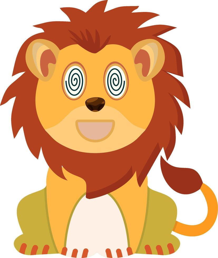 Hypnotized Lion Eyes Art vector
