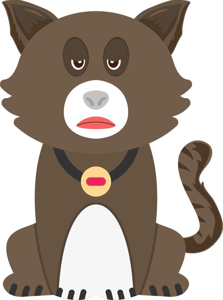 Sad Cat Face Design vector