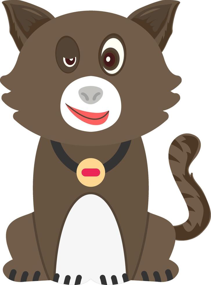 Wink Cat Emoji Illustration vector