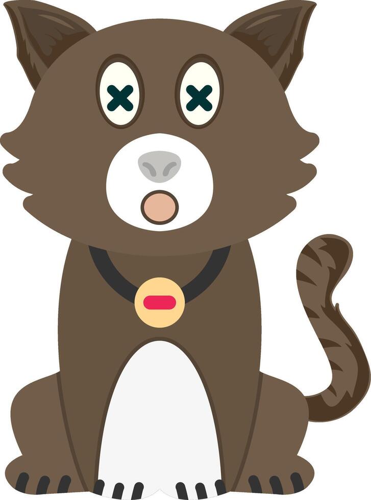 Dizzy Cat Spinning Eyes Emoji vector