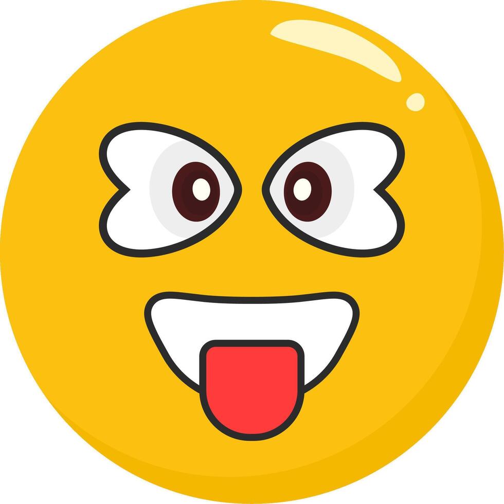 Tongue Out Emoji Design vector