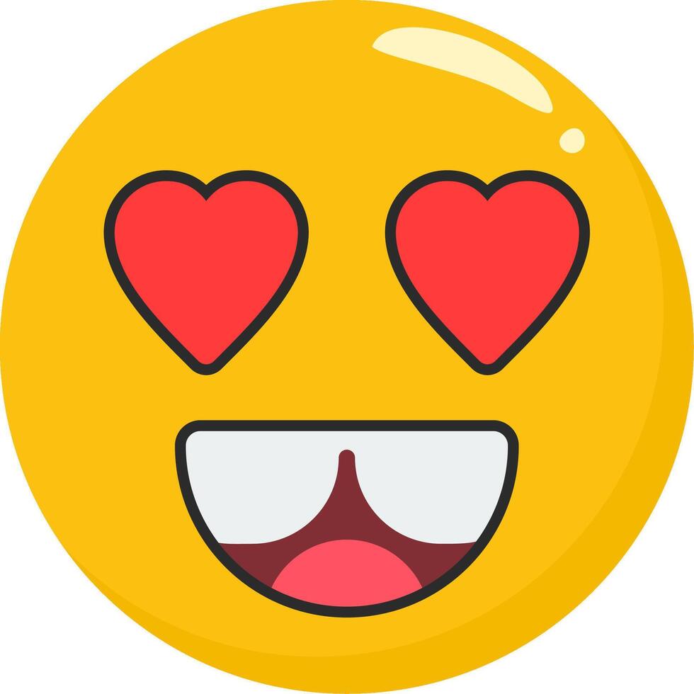 In Love Emoji Cute Cartoon vector